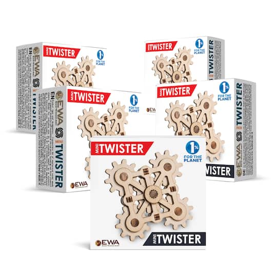 EWA™ Eco-Wood-Art Mini Fidget Twister 3D Wooden STEM Building Kits, 5ct.